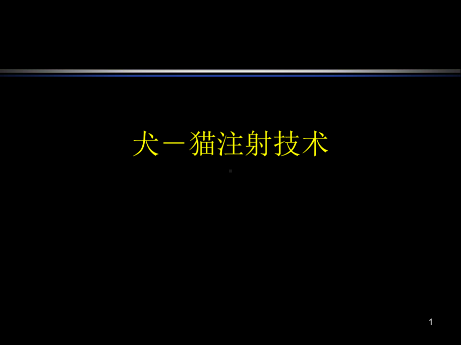 犬猫注射技术PPT课件.ppt（67页）_第1页