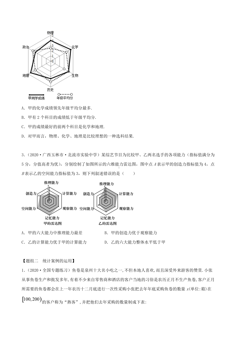 9.3 统计分析案例（精练）（原卷版）.docx_第2页