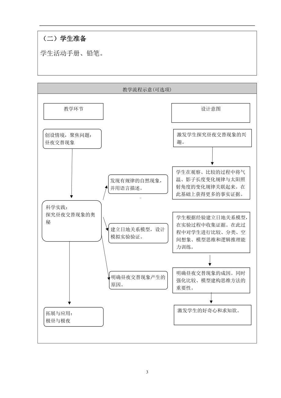 人教鄂教版五年级下册教学《白天与黑夜》教学设计.doc_第3页