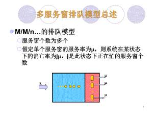 排队论大学课件9多服务窗排队模型.ppt