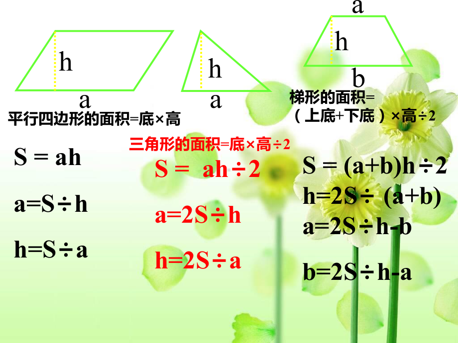 最新北师大版数学五年级上册第四单元《多边形的面积》复习课件.ppt_第2页