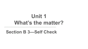 人教版英语八年级下册Unit 1 SectionB(3a-Self Check)课件.pptx