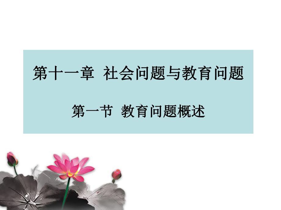 社会问题与教育问题课件.ppt_第1页