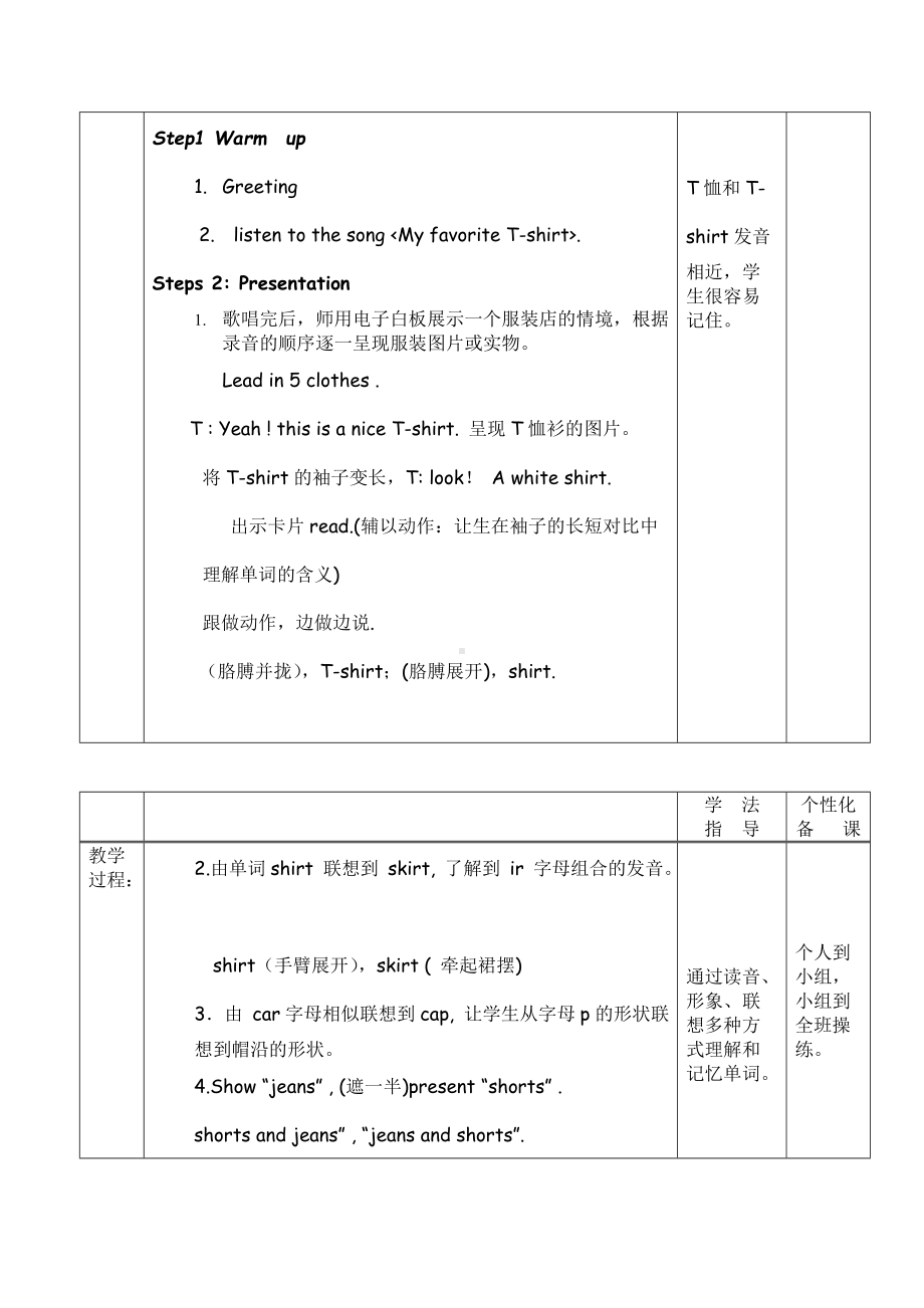 Unit 5 School life-Lesson 1-教案、教学设计-外研剑桥版四年级下册(配套课件编号：60d64).doc_第2页