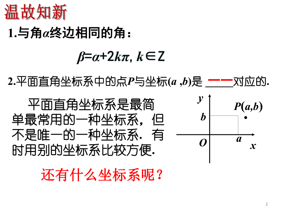 极坐标系袁志军ppt课件.ppt_第2页