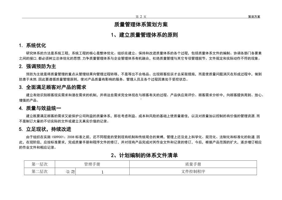 质量管理体系策划方案.doc_第2页