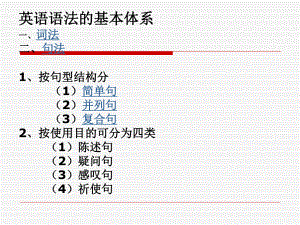 英语语法基本框架概要课件.ppt