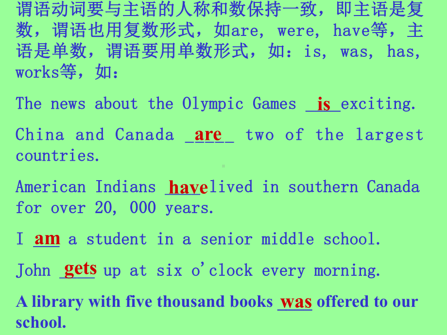 谓语动词要与主语的人称和数保持一致即主语是复数谓课件.ppt_第2页