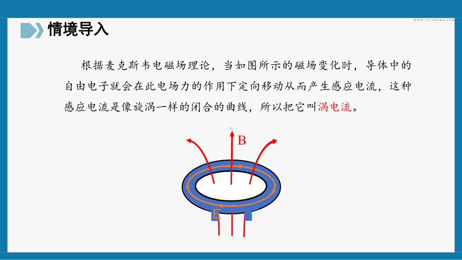 2.3.1涡流电磁阻尼和电磁驱动ppt课件--（2019） 新人教版高中物理高二下学期选择性必修二.pptx_第3页