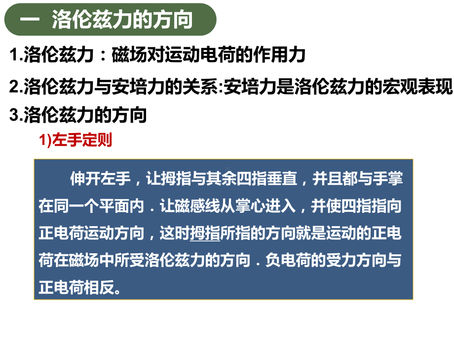 1.2磁场对运动电荷的作用力ppt课件-（2019） 新人教版高中物理选择性必修二.ppt_第3页