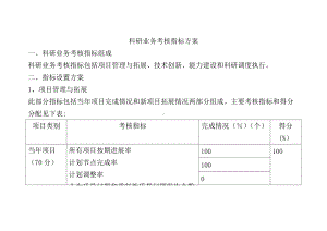 科研业务考核指标方案(公开).doc