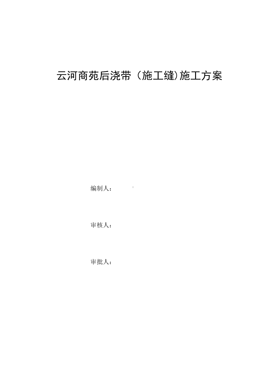 止水钢板施工方案.docx_第1页