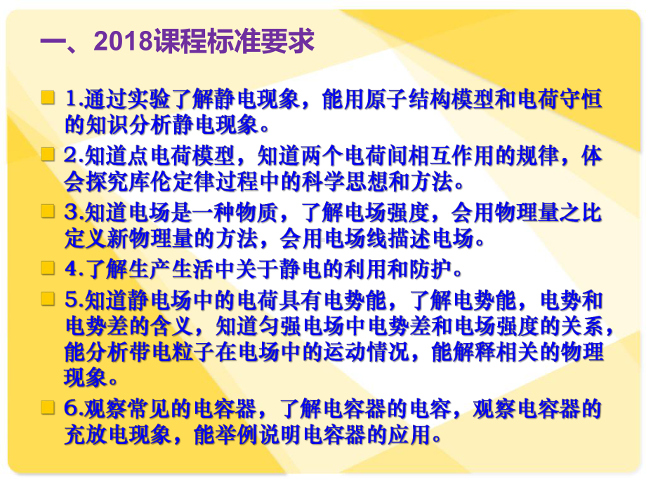 静电场教材分析与教学建议课件.ppt_第2页