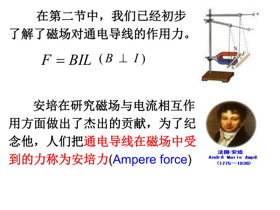 第一章 第1节 通电导线在磁场中受到的力ppt课件-（2019） 新人教版高中物理选择性必修二.ppt_第2页