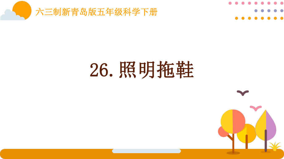 新青岛版小学科学六三制五年级下册第26课《照明拖鞋》课件.pptx_第1页