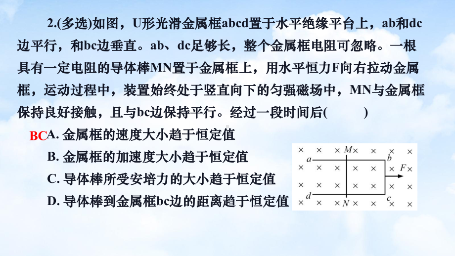 第二章专题《电磁感应中的综合问题-四种模型》ppt课件-（2019） 新人教版高中物理高二下学期选择性必修二.pptx_第3页