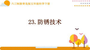 新青岛版小学科学六三制五年级下册第23课《防锈技术》课件.pptx