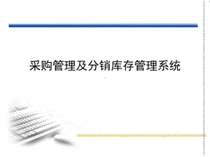 采购管理及分销库存管理系统课件.ppt