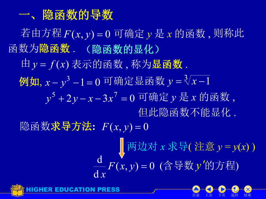 高等数学-隐函数求导课件.ppt_第1页