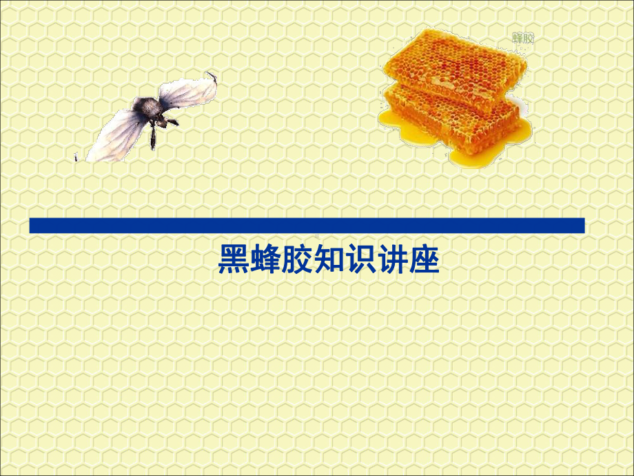 黑蜂胶知识讲座课件.ppt_第1页