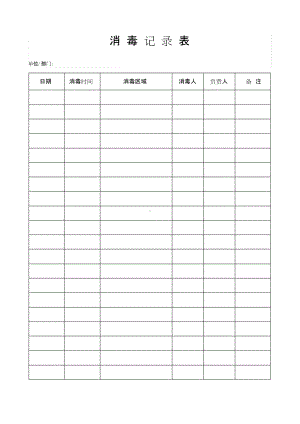 消毒记录登记表.doc