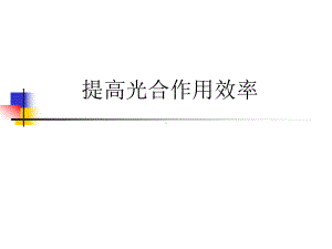 提高光合作用效率(精)课件.ppt（15页）