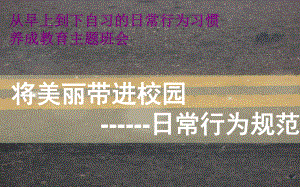 日常行为习惯养成教育主题班会课件.ppt