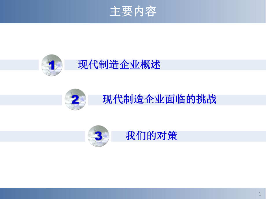 现代制造企业面临的挑战和对策课件.ppt_第1页