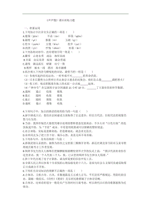 人教统编版高中语文必修上册9.3《声声慢 寻寻觅觅》课后训练习题含答案.docx