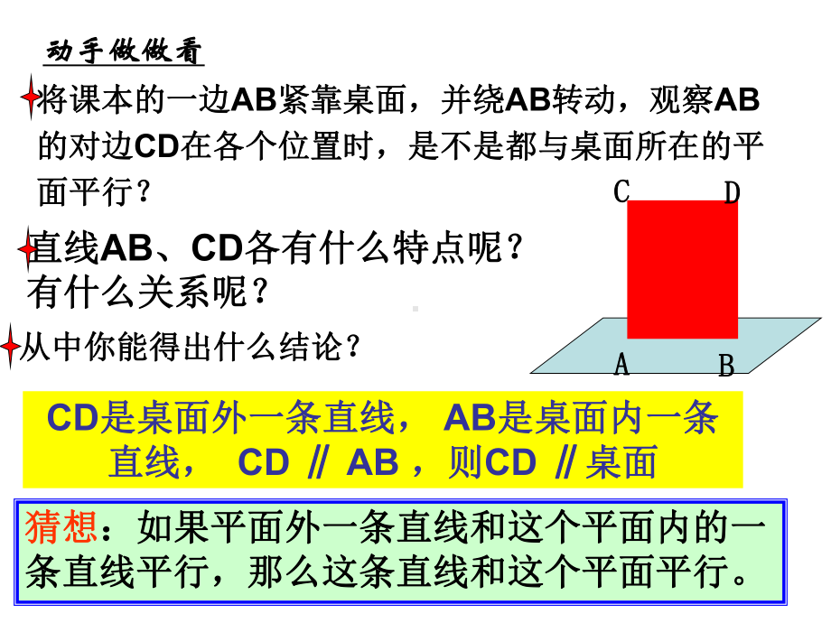 直线与线面平行的判定和性质(一)课件.ppt_第3页