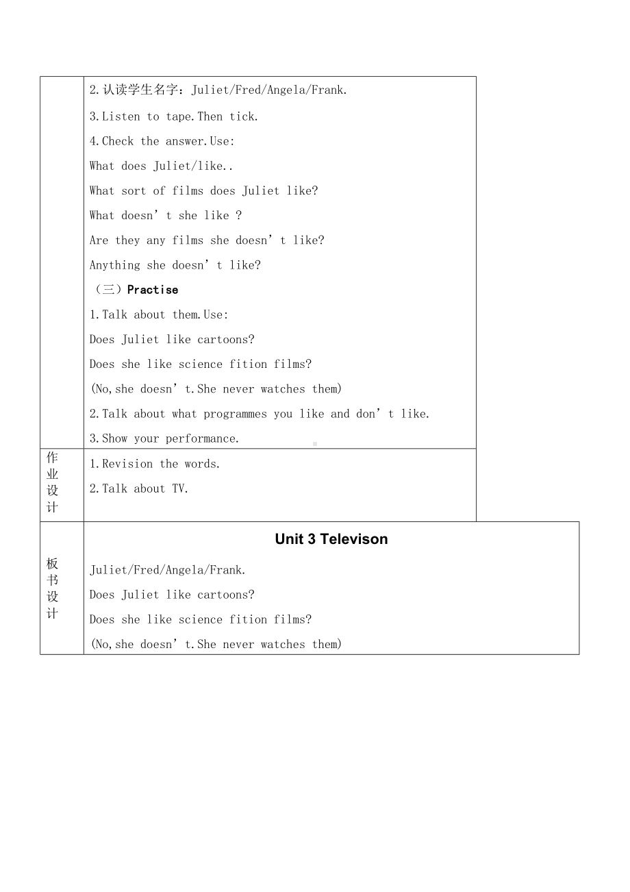 Unit 3 Television-Lesson 2-教案、教学设计--外研剑桥版五年级下册(配套课件编号：701ca).docx_第2页