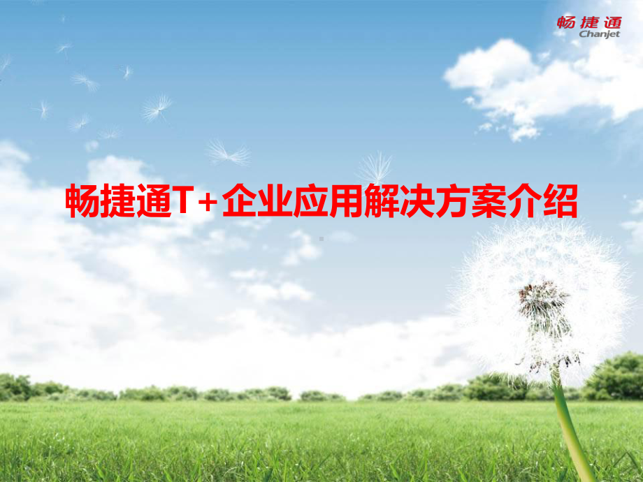 畅捷通T+企业应用解决方案介绍课件.ppt_第1页