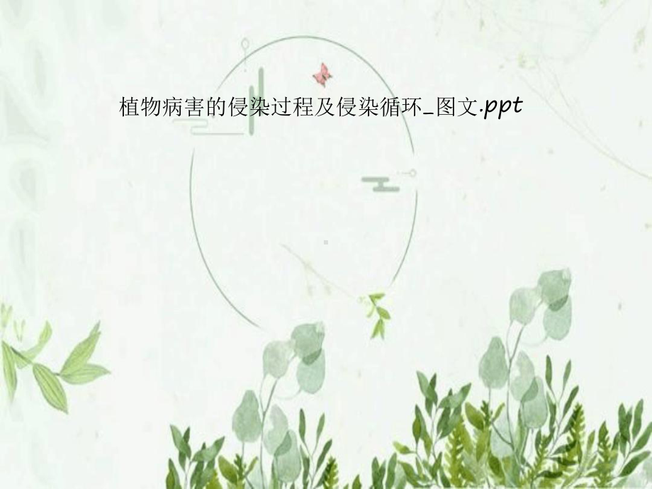 植物病害的侵染过程及侵染循环-图文课件.ppt_第1页