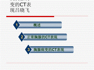 正常胸腺及胸腺病变的CT表现吕晓飞课件.ppt