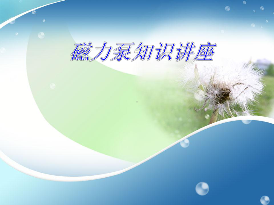 磁力泵知识讲座课件.ppt_第1页