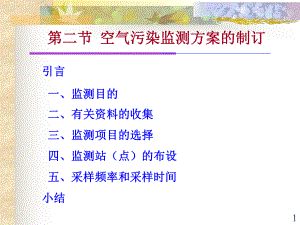 空气污染监测方案的制订课件.ppt