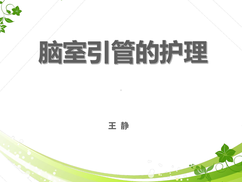 脑室引流管的护理概要课件.ppt_第1页