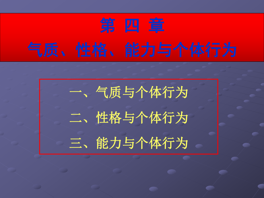 第四章气质性格能力与个体行为课件.ppt_第1页