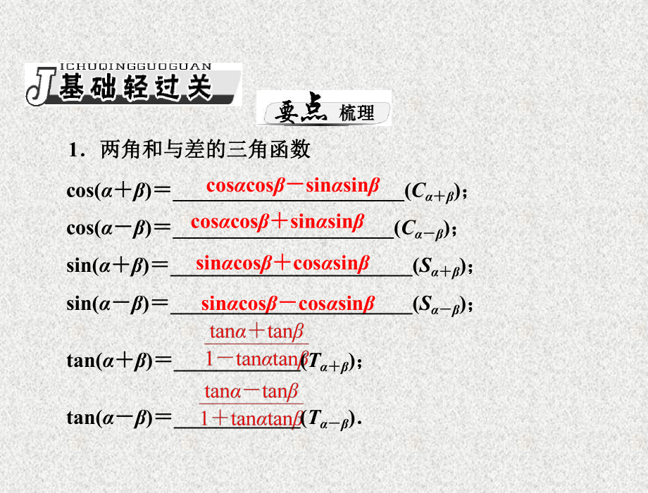 两角和与差及二倍角的三角函数公式课件.ppt_第3页