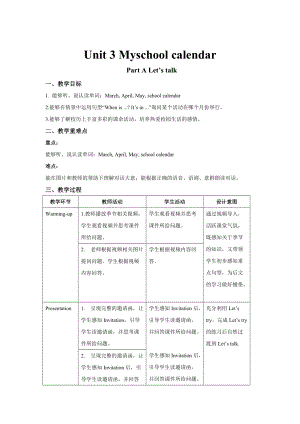 人教版（PEP）英语五年级下册 Unit 3 A Let’s talk（教案）.docx