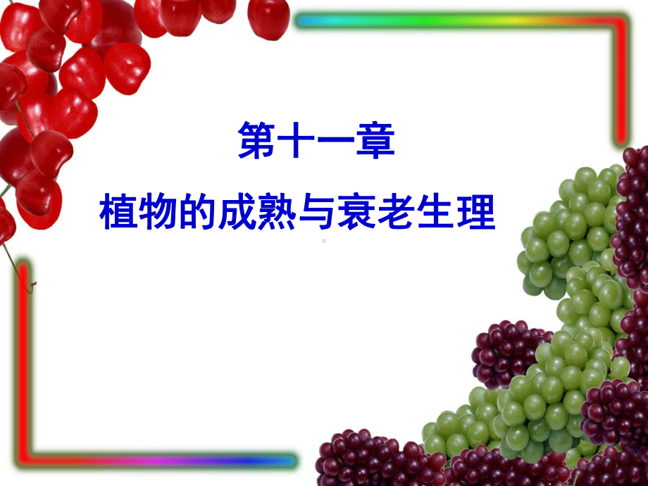 第十一章植物的成熟与衰老生理课件.ppt_第1页