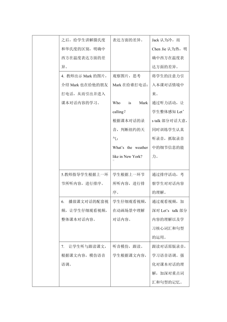 人教版（PEP）四年级下册 Unit 3 B Let’s talk（教案）.docx_第3页