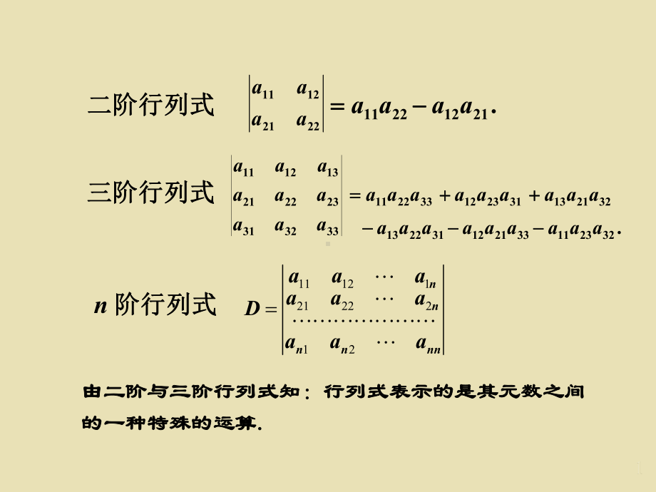 第二讲-代数余子式n阶行列式课件.ppt_第1页