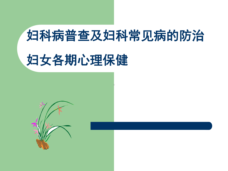 妇科病普查及妇科常见病的防治分析课件.ppt_第1页