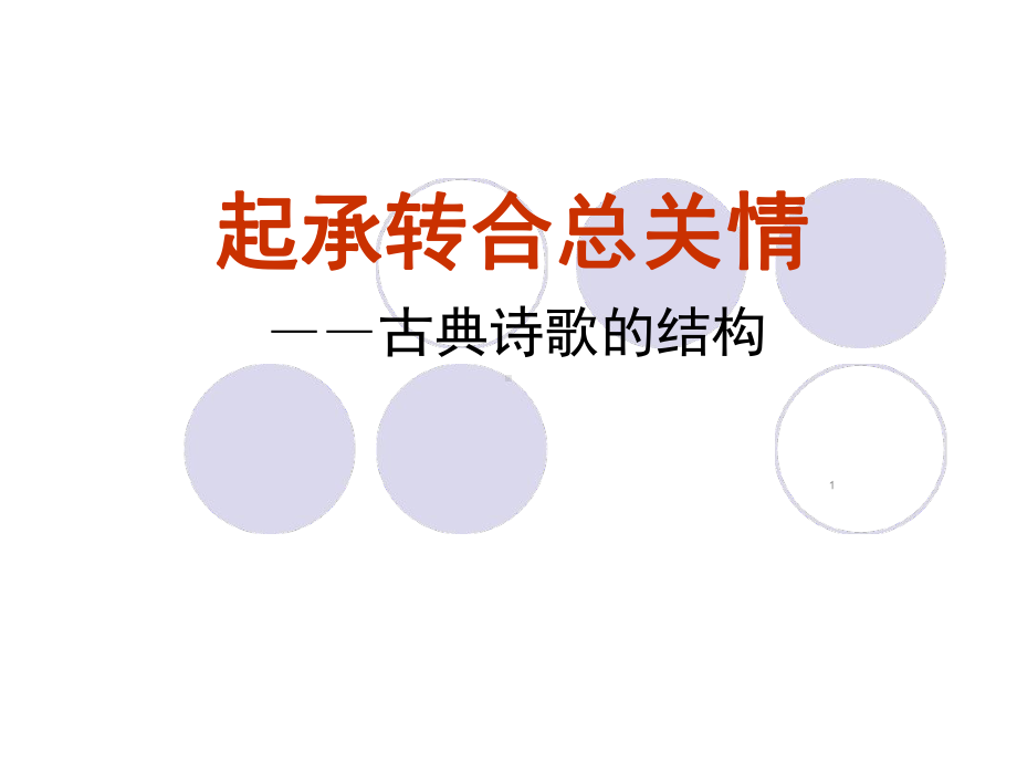 古典诗歌的结构起承转合分析课件.ppt_第1页