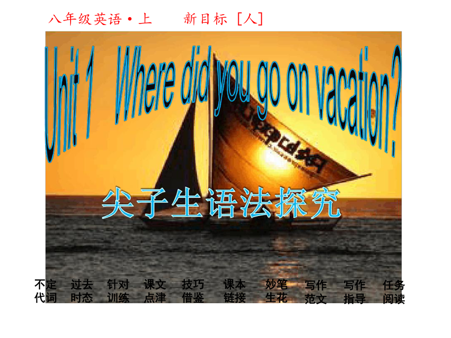 人教版八年级英语上册课件Unit1Wheredidyougoonvacation共50张.ppt_第1页