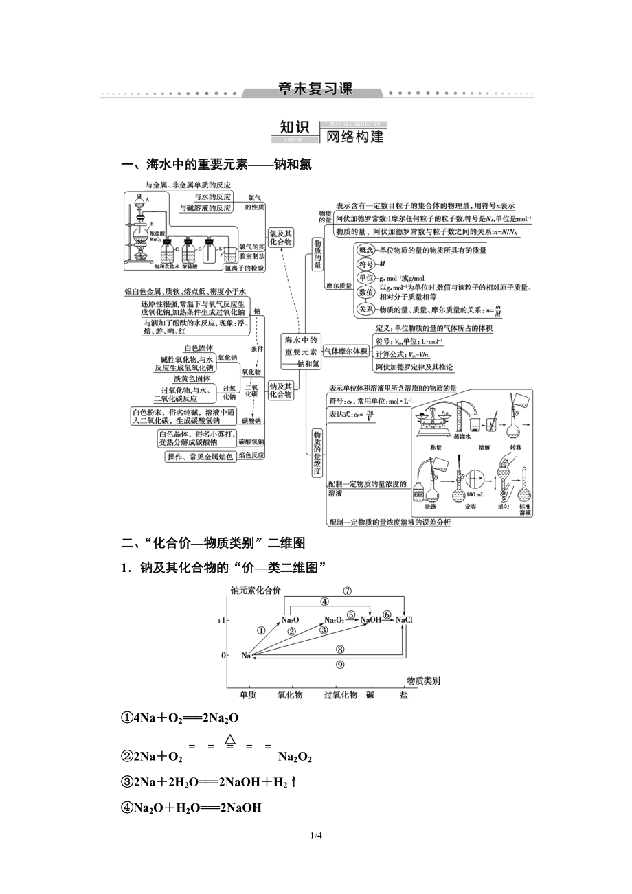 第2章 章末复习课 讲义 -（2019）新人教版高中化学必修第一册.doc_第1页