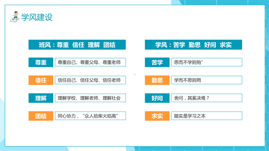 卡通学风建设主题班会图文PPT教学课件.pptx_第3页