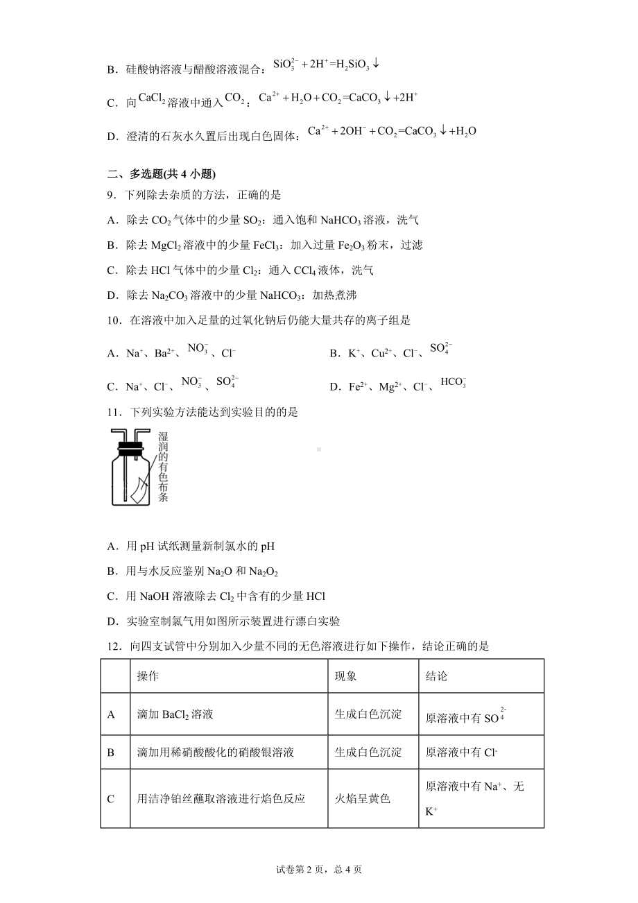 2.1钠及其化合物-（2019）新人教版高中化学高一上学期必修第一册.doc_第2页