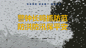 警惕大自然灾害政府部门夏季汛期降雨抗洪救灾自救知识培训图文PPT教学课件.pptx